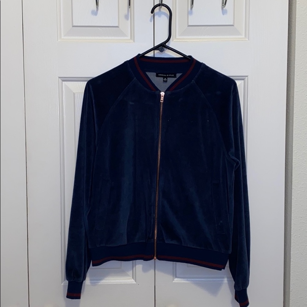 Dark Blue Velvet Jacket